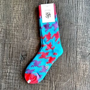 NWT Happy Socks Combed Cotton Houndstooth Size 5.5-9.5